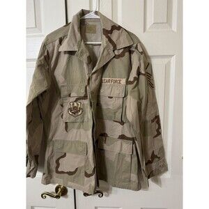 Original US Air‎ Force DCU Desert Camo Jacket USCENTAF Size L